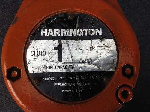 Vista 3 de Harrington CF010-10 Polipasto de caída de cadena 2000 lb.