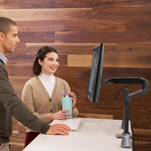 Vista 4 de Ergotron Brazo para monitor LX, soporte de escritorio para un solo monitor - se adapta a monitores de computadora ultraanchos curvos planos de hasta