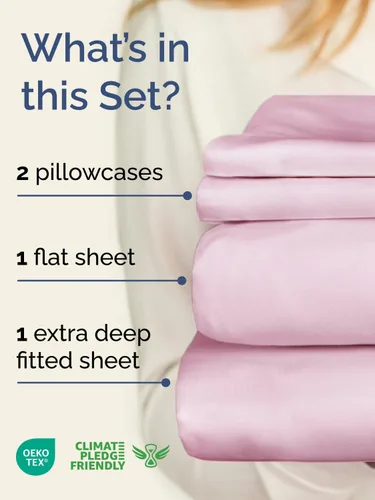 Vista 222 de Extra Deep Twin XL Sheet Set - 3 Piece College Dorm Room - White 01-Blanco