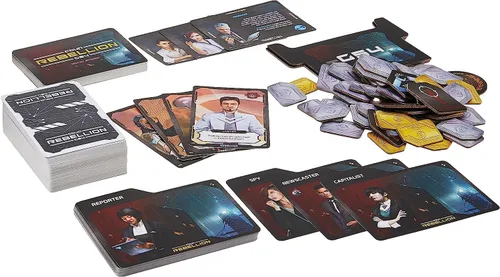 Vista 2 de Coup: Rebellion G54 de Indie Boards and Cards Juego de bluffing y deducción independiente con 25 personajes variables, mecánica de influencia