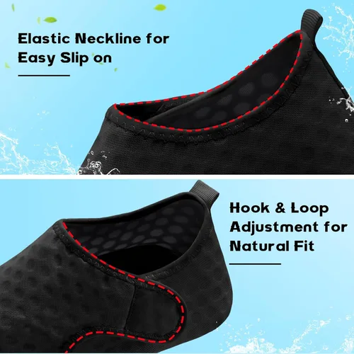 Vista 2 de Scurtain Zapatos de agua descalzos para mujeres y hombres, calcetines acuáticos de secado rápido para la playa, sandalias de verano