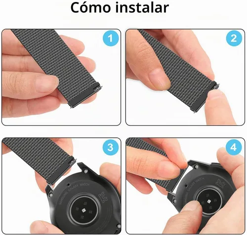 Vista 4 de Harikiri Correa compatible con Amazfit GTS 4 Mini/GTS 4/GTS 3/GTS 2e/GTS 2 Mini/GTS 2/GTS Negro
