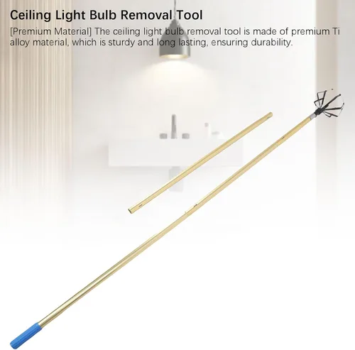 Vista 8 de Light Bulb Changer for High Ceilings and Recessed Lights, High Ceiling Light Bulb Changer Ti Alloy Extension Pole, Extension Pole with