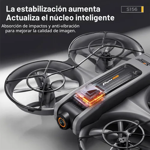 Vista 7 de Drone sin escobillas con cámara, control remoto de pantalla de 4.92 Negro + 2