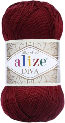 Vista 38 de Alize Diva Silk Effect 100% hilo acrílico de microfibra, 1 madejas de bola de 3.53 oz 383yds color (1 - crema)