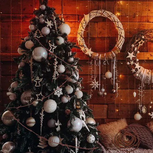 Vista 6 de Funrous 4 guirnaldas de alambre de púas falsas de 30 pies, decoración de cinta occidental de Navidad, alambre de púas oxidado, corona de púas