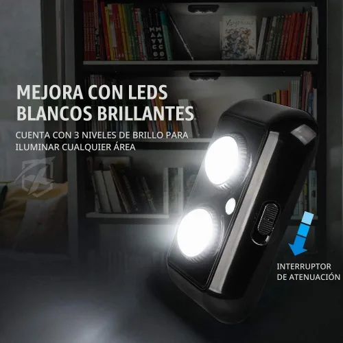Vista 2 de Xprite Kit de luces seguras para armas de 2 piezas, luces LED magnéticas