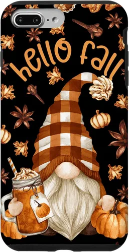 Vista 12 de Pumpkin Spice Coffee Hello Fall Funny Thanksgiving Gnome Case for iPhone 16