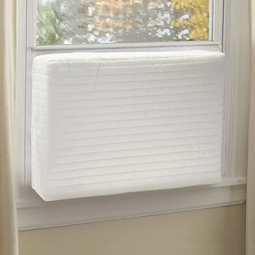 Vista 2 de Garneck 1 funda para aire acondicionado interior, doble aislamiento, ventilador de refrigeración para parabrisas, útil funda de aire acondicionado