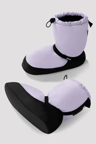Vista 4 de Bloch Girls Warm Up Dance Booties, Lightweight Ballet Slippers, PVC Sole Nailon lila