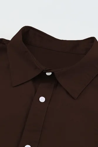 Vista 6 de JMIERR Camisa de vestir de manga larga con botones y lino de algodón para hombre