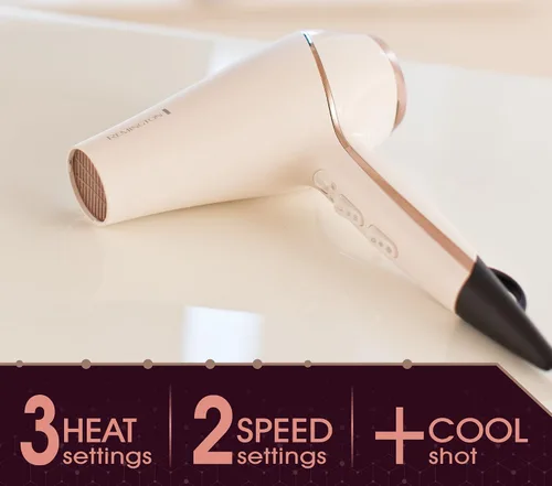 Vista 4 de Secadora de cabello Remington Pro Series AC9140P T, Studio Thermaluxe, con cable que no se enreda, más concentrador y clips de seccionamiento