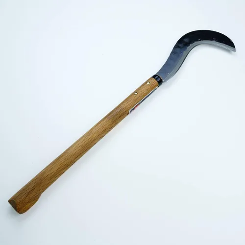 Vista 4 de OJIKA' Guadaña mango largo de doble filo Aogami hoja de acero forestal Japón herramientas 23.6inch