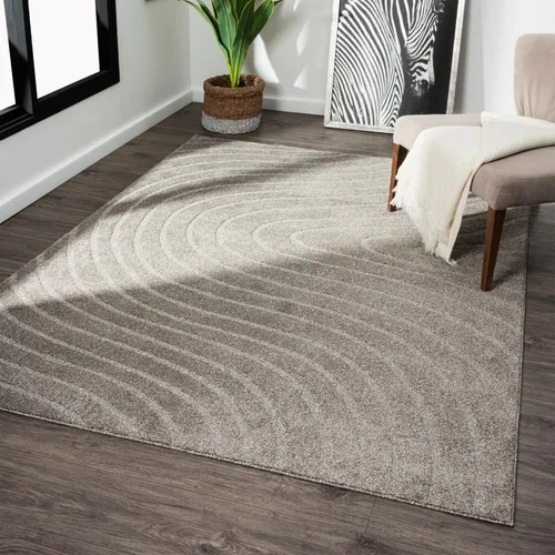 Vista 14 de LUXE WEAVERS Alfombra de Área Moderna Geométrica de Ondas Beige 2x3