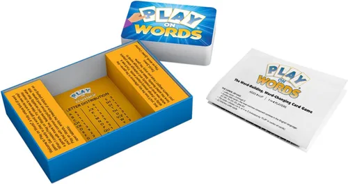 Vista 5 de Play On Words Juego de cartas – Juego de cartas extracreativo para hacer palabras divertido para todas las edades – Ganador del premio a los padres