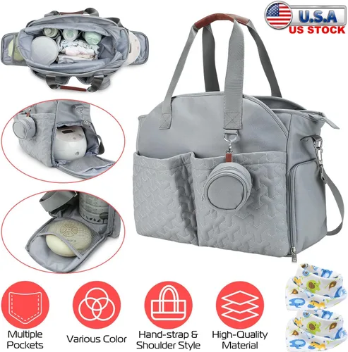 Vista 9 de TeqHome Bolsa de extractor de leche con correa de hombro desmontable que se adapta a la mayoría de extractores de leche como Medela, Spectra S1, S2