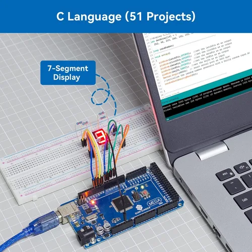 Vista 6 de SunFounder Proyecto El Kit de Inicio de Electrónica Más Completo Compatible con Arduino Mega 2560 R3 Mega328 Nano, Incluye 73 Tutoriales