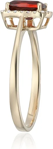 Vista 2 de 10K Diamante cojín Halo anillo de compromiso (110cttw, H-I Color, I1-I2claridad), talla 7