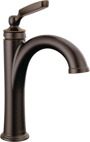 Vista 10 de Delta Woodhurst - Grifo de baño cromado de 1 agujero, grifo de lavabo de baño de un solo orificio para tocador, montaje de drenaje de metal
