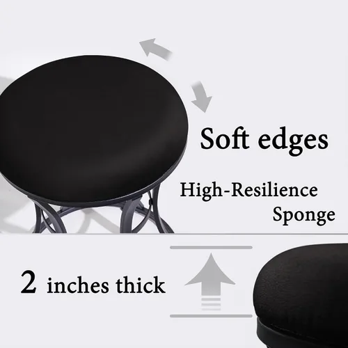 Vista 4 de Taburete de tocador pequeño, taburetes de maquillaje para escritorio de tocador, silla de tocador de baño, taburete metálico para sala de estar