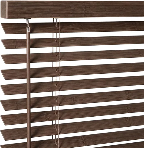 Vista 20 de Persianas de madera real de 2 pulgadas para ventanas de interior, persianas venecianas opacas de madera maciza, tamaño personalizado, color cereza