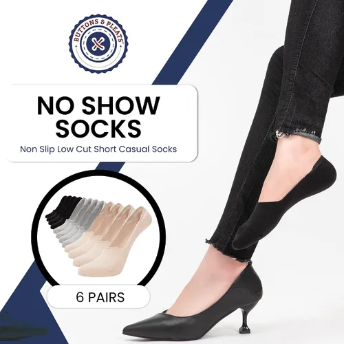Vista 2 de No Show Socks Ankle Non Slip Low Cut Short Casual Sock