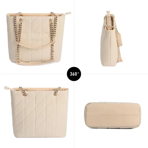Vista 5 de Chinllo Bolso de mano para mujer, bolso mediano con asa superior