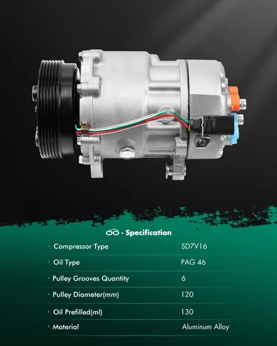 Vista 8 de SCITOO Compresor de CA con embrague para Volkswagen Jetta 1.8L 1997 1998 1999 2000, para VW Jetta 1.9L 2000 2008, compresor de aire acondicionado