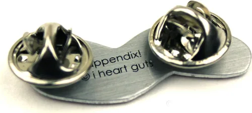 Vista 4 de I Heart Guts Pin de solapa de apéndice – Siéntalo en tu intestino, regalo de recuperación de apendicitis, divertido pin de soporte de cirugía