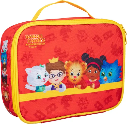 Vista 8 de Daniel Tiger's Neighborhood - Bolsa de almuerzo aislada para niños, bolsa preescolar Daniel Tiger - Amarillo