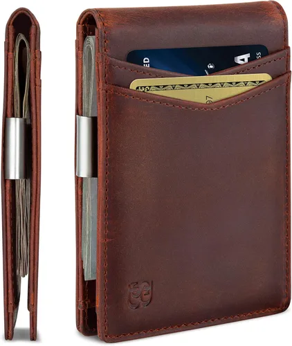 Vista 14 de SERMAN BRANDS Money Clip Wallet - Mens Wallets slim Front Pocket RFID Blocking Card Holder Minimalist Mini Bifold Transformador del desierto
