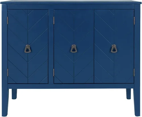 Vista 4 de VilroCaz Armario de almacenamiento multifuncional, gabinete de almacenamiento de madera para bufé, sofá, mesa, mesa auxiliar con estante ajustable