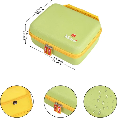 Vista 6 de Estuche de transporte de almacenamiento compatible con el juego de letras magnéticas Leapfrog Fridge Phonics, amarillo, solo funda