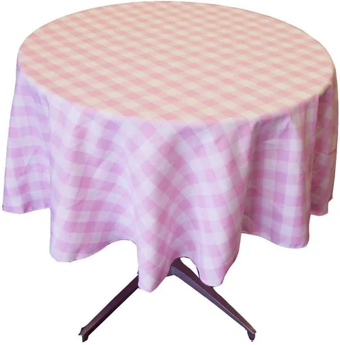 Vista 7 de KS Linens - Mantel redondo a cuadros de 30 pulgadas, varios colores disponibles (Apple G y blanco)