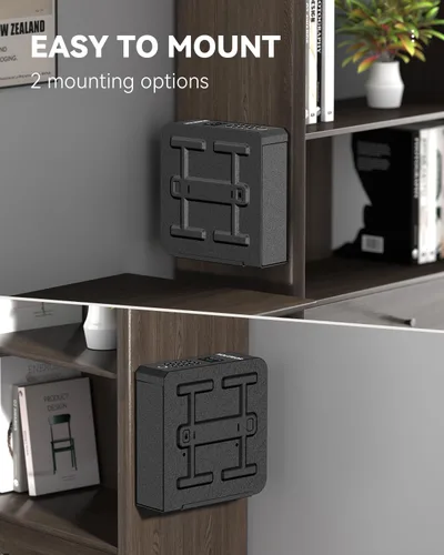 Vista 3 de HOLEWOR - Caja de seguridad para armas, caja de seguridad biométrica deslizante para pistola con huella digital, cerradura de arma de fuego