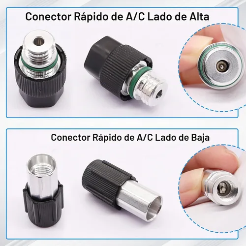 Vista 5 de TWTADE 19 piezas Kit de núcleo de válvula de aire acondicionado - Núcleos de vástago de válvula Schrader con sello de teflón R12 R134a para aire