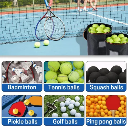Vista 4 de Cesta portátil para pelotas de tenis para entrenamiento, transporte y almacenamiento