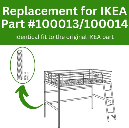 Vista 2 de Spare Hardware Parts Tornillo roscado para litera (repuesto para pieza IKEA #100013/100014) (paquete de 4)
