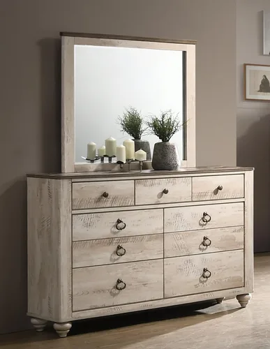 Vista 4 de Roundhill Furniture Imerland - Juego de dormitorio (6 piezas)
