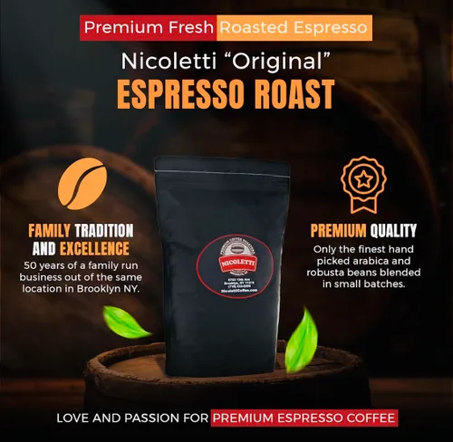 Vista 7 de Nicoletti Coffee Espresso Roast Sampler (3 paquetes de 1 libra cada uno) granos enteros tostados frescos