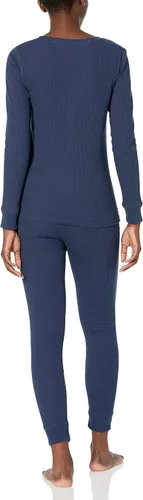 Vista 2 de Tienda Essentials Conjunto de pijama de punto gofre ajustado para mujer