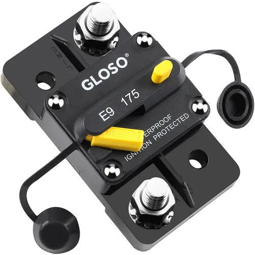 Vista 21 de GLOSO E97L Indicador LED T1 Interruptor de reinicio automático para disyuntor de circuito de Hi-Amp de camión RV marino (60A)