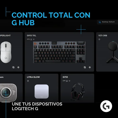 Vista 6 de Micrófono condensador RGB gaming Logitech G Yeti Orb con LIGHTSYNC, micrófono USB para streaming, cardioide para PC/Mac - Negro
