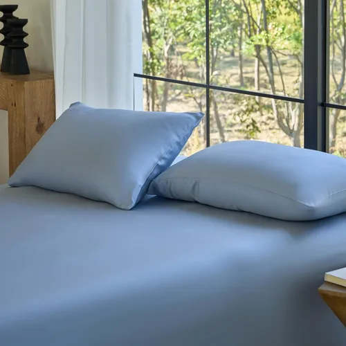 Vista 13 de Juego de fundas de almohada DOZ, 100% viscosa derivada del bambú, cultivada orgánicamente, extremadamente suave, sedosa, transpirable, refrescante