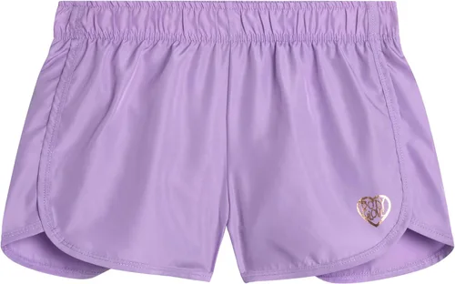 Vista 6 de Body Glove Pantalones cortos deportivos para niñas, paquete de 4 pantalones cortos de forro polar de rendimiento activo, pantalones cortos de delfín