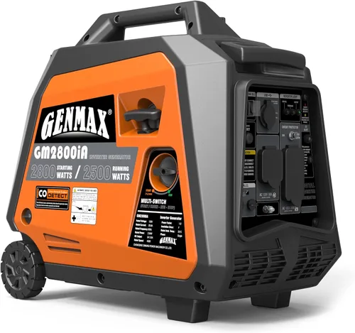 Vista 23 de GENMAX Generador portátil, motor de gas ultra silencioso de 1200 W, cumple con la EPA, función de modo ecológico, ultraligero para uso doméstico