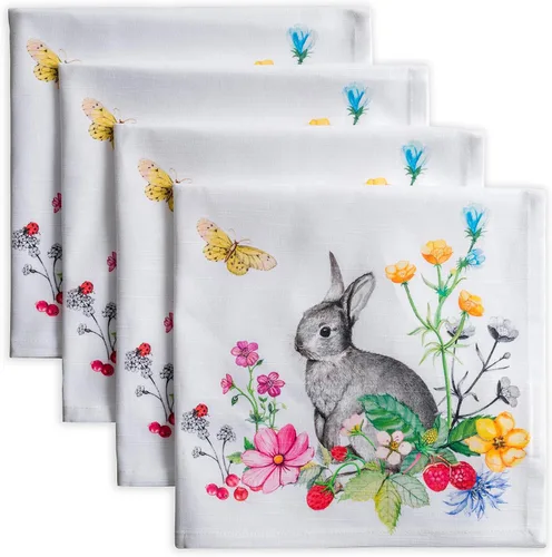 Vista 134 de Maison d' Hermine Juego de 4 servilletas de tela 100% algodón, suaves y duraderas, servilletas cuadradas reutilizables para uso diario, lavables