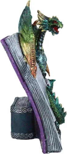 Vista 7 de Ebros Gift World of Wizardry and Hechicería Lanzador de hechizos Fantasía Dragón de Bibliografía Emergente de Hechizos Libro con Runas Mágicas Drake