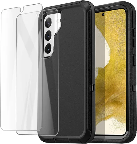Vista 18 de AICase Funda protectora resistente para Samsung Galaxy S22 de 6.1 pulgadas (negra)