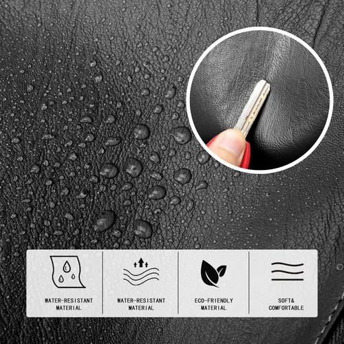 Vista 6 de Mochila de moda para mujer, mochila antirrobo de piel sintética, ligera, resistente al agua, color negro